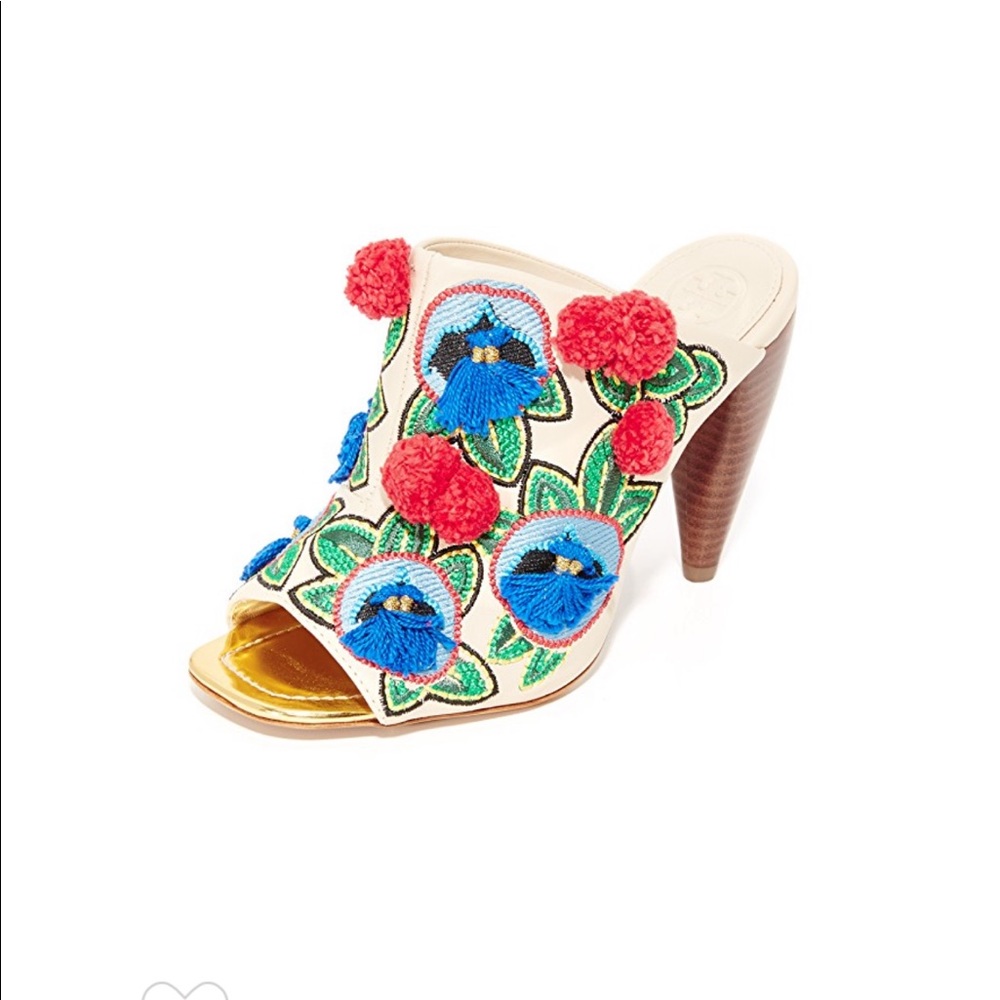 Tory Burch Ellis embroidered mules